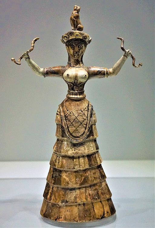Snake Goddess figure - Aegean Sculpture